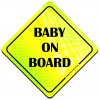 Magnes Odblaskowy Baby on board Neon