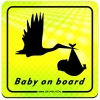 Magnes Odblaskowy Baby on board Neon