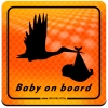 Magnes Odblaskowy Baby on board Orange