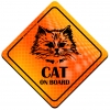 Magnes Odblaskowy Cat on Board Orange Magnes Odblaskowy Cat on Board Orange