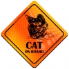Magnes Odblaskowy Cat on Board Orange