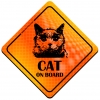 Magnes Odblaskowy Cat on Board Orange Magnes Odblaskowy Cat on Board Orange