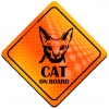 Magnes Odblaskowy Cat on Board Orange