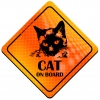 Magnes Odblaskowy Cat on Board Orange