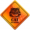 Magnes Odblaskowy Cat on Board Orange Magnes Odblaskowy Cat on Board Orange