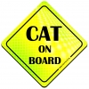 Magnes Odblaskowy Cat on board Neon Magnes Odblaskowy Cat on board Neon