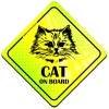 Magnes Odblaskowy Cat on board Neon