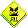 Magnes Odblaskowy Cat on board Neon