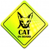 Magnes Odblaskowy Cat on board Neon