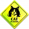 Magnes Odblaskowy Cat on board Neon Magnes Odblaskowy Cat on board Neon
