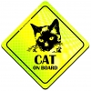 Magnes Odblaskowy Cat on board Neon