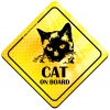 Magnes Odblaskowy Cat on board Żółty