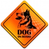 Magnes Odblaskowy Dog on Board Orange