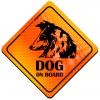 Magnes Odblaskowy Dog on Board Orange