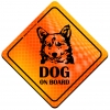 Magnes Odblaskowy Dog on Board Orange