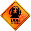 Magnes Odblaskowy Dog on Board Orange