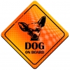 Magnes Odblaskowy Dog on Board Orange