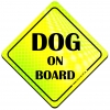Magnes Odblaskowy Dog on board Neon