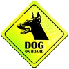 Magnes Odblaskowy Dog on board Neon