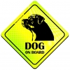 Magnes Odblaskowy Dog on board Neon