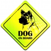 Magnes Odblaskowy Dog on board Neon