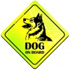 Magnes Odblaskowy Dog on board Neon