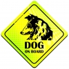 Magnes Odblaskowy Dog on board Neon