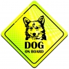 Magnes Odblaskowy Dog on board Neon