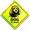 Magnes Odblaskowy Dog on board Neon