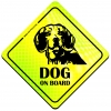 Magnes Odblaskowy Dog on board Neon