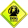 Magnes Odblaskowy Dog on board Neon
