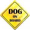 Magnes Odblaskowy Dog on board Żółty