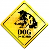 Magnes Odblaskowy Dog on board Żółty