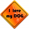Magnes Odblaskowy I Love My Dog Orange Magnes Odblaskowy I Love My Dog Orange