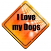 Magnes Odblaskowy I Love My Dogs Orange