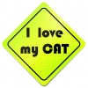 Magnes Odblaskowy I Love my Cat Neon Magnes Odblaskowy I Love my Cat Neon