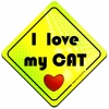 Magnes Odblaskowy I Love my Cat Neon Magnes Odblaskowy I Love my Cat Neon