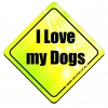 Magnes Odblaskowy I Love my Dogs Neon