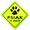 Magnes Odblaskowy Psiak w aucie Neon Magnes Odblaskowy Psiak w aucie Neon