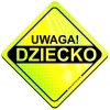 Magnes Odblaskowy Uwaga Dziecko Neon