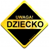 Magnes Odblaskowy Uwaga Dziecko Żółty Magnes Odblaskowy Uwaga Dziecko Żółty