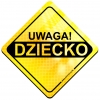 Magnes Odblaskowy Uwaga Dziecko Żółty Magnes Odblaskowy Uwaga Dziecko Żółty