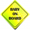 Naklejka Odblaskowa / Sticker Baby on board Neon