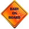 Naklejka Odblaskowa / Sticker Baby on board Orange