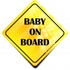 Naklejka Odblaskowa / Sticker Baby on board Żółty