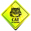Naklejka Odblaskowa / Sticker Cat on Board Neon