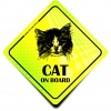 Naklejka Odblaskowa / Sticker Cat on Board Neon