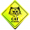 Naklejka Odblaskowa / Sticker Cat on Board Neon