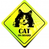 Naklejka Odblaskowa / Sticker Cat on Board Neon Naklejka Odblaskowa / Sticker Cat on Board Neon