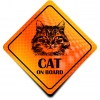 Naklejka Odblaskowa / Sticker Cat on Board Orange Naklejka Odblaskowa / Sticker Cat on Board Orange